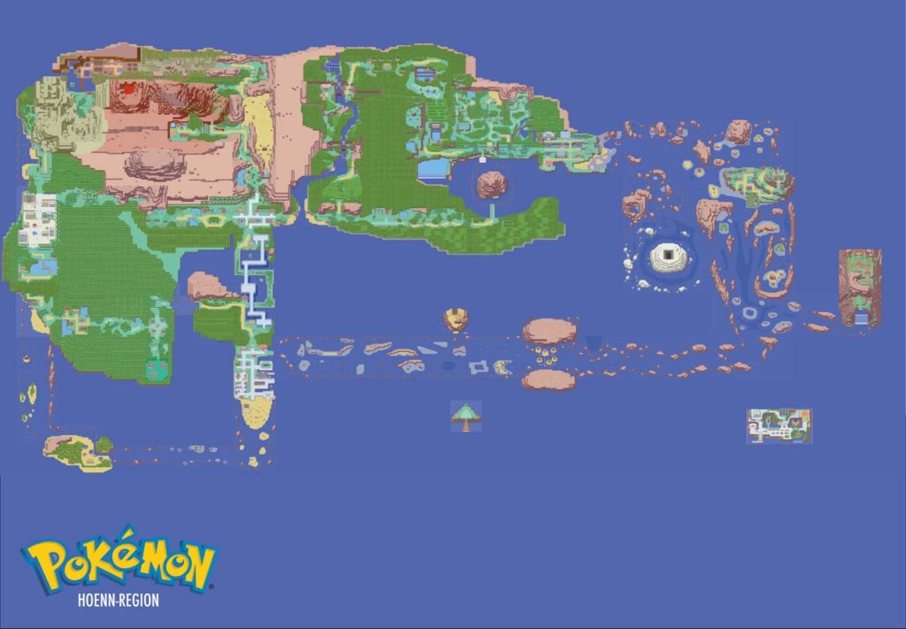 Pokemon 25 2 GameOver   Map Of The Pokemon Hoenn Region By Jaymatson 1024x711 